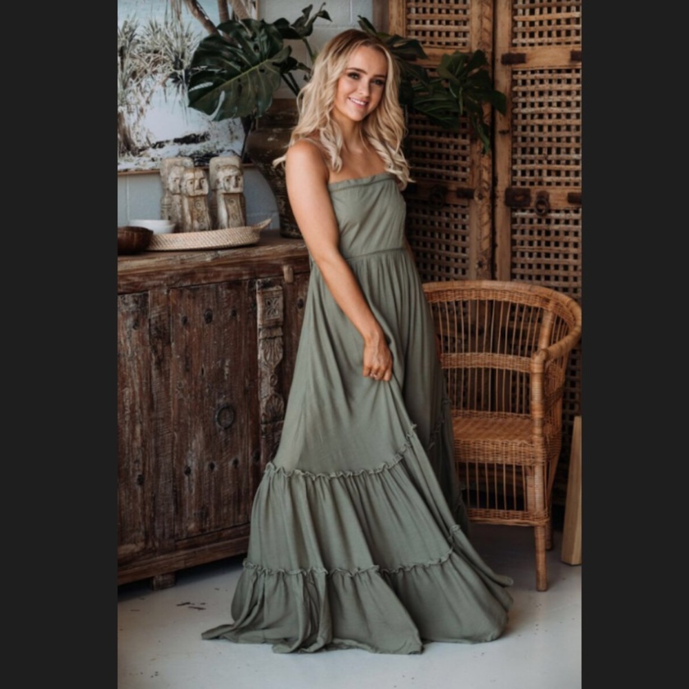 Olive Green Maxi Dress